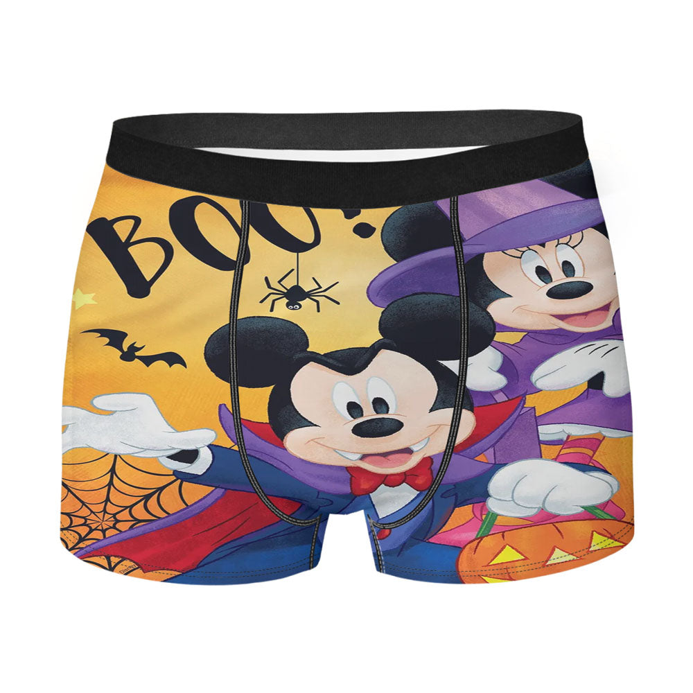 Disney Mickey Minnie Boo Halloween Men's Boxer Briefs