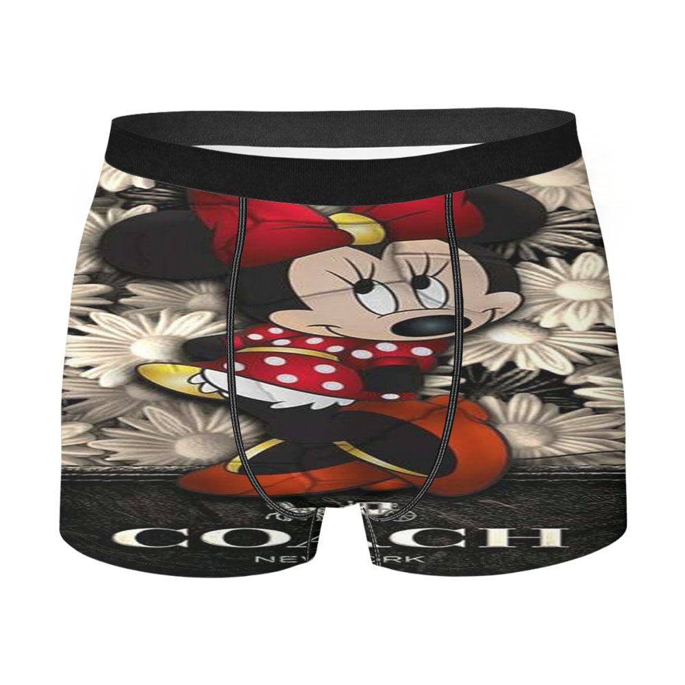 Flowers Coach Minnie Mouse New 43 Men's Boxer Briefs