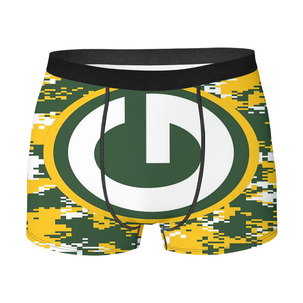 Green Bay Packers Pixel Art Wallpaper Men's Boxer Briefs