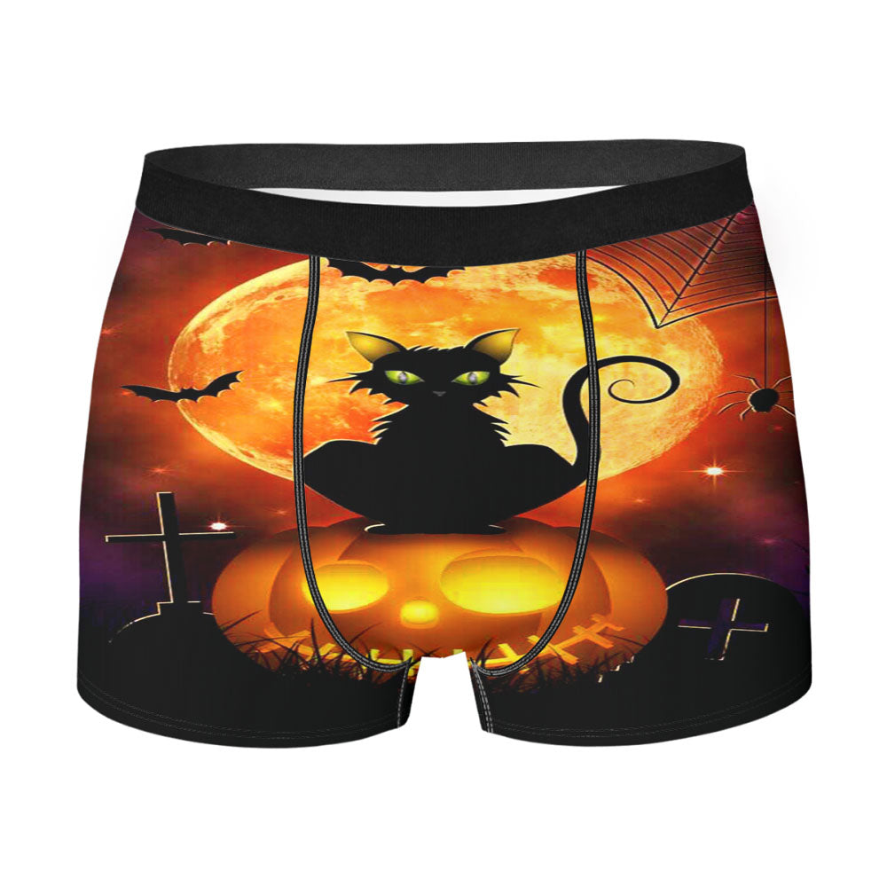 Halloween Black Cat Men's Boxer Briefs