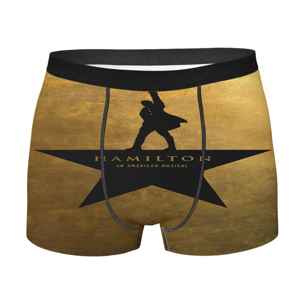 Hamilton The Musical Golden Men's Boxer Briefs