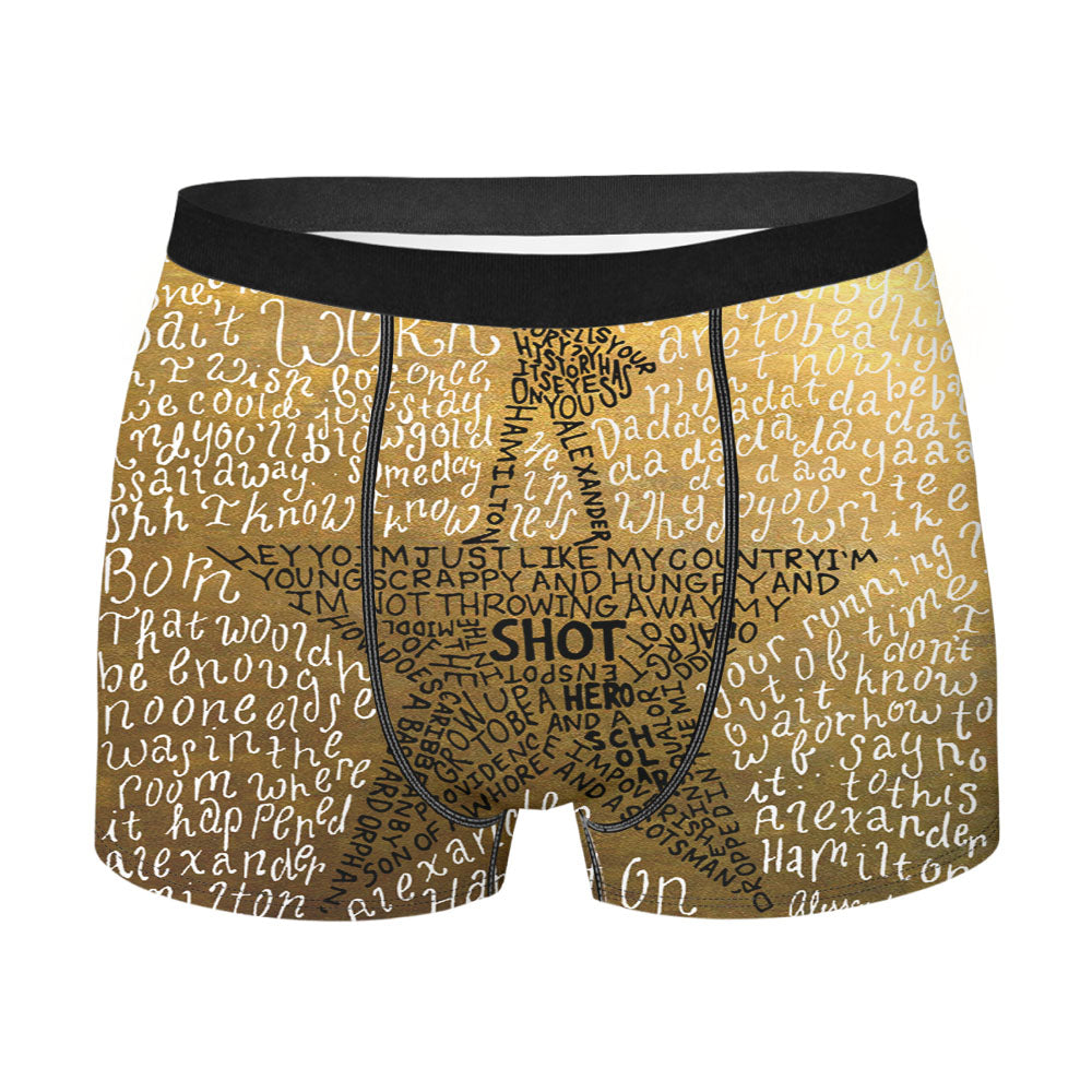 Hamilton The Musical Lyric Men's Boxer Briefs