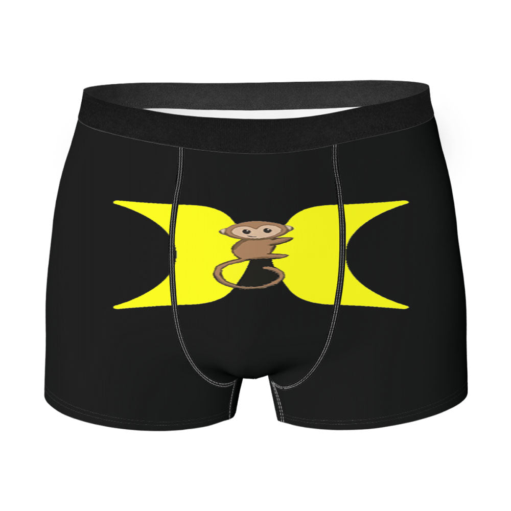 Hurley Yellow Logo With Monkey Men's Boxer Briefs