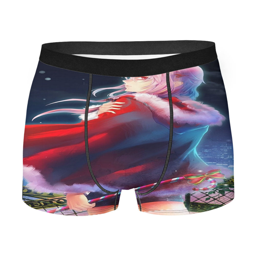 Inori Yuzuriha Christmas Red Dress Anime Girl Guilty Crown Men's Boxer Briefs