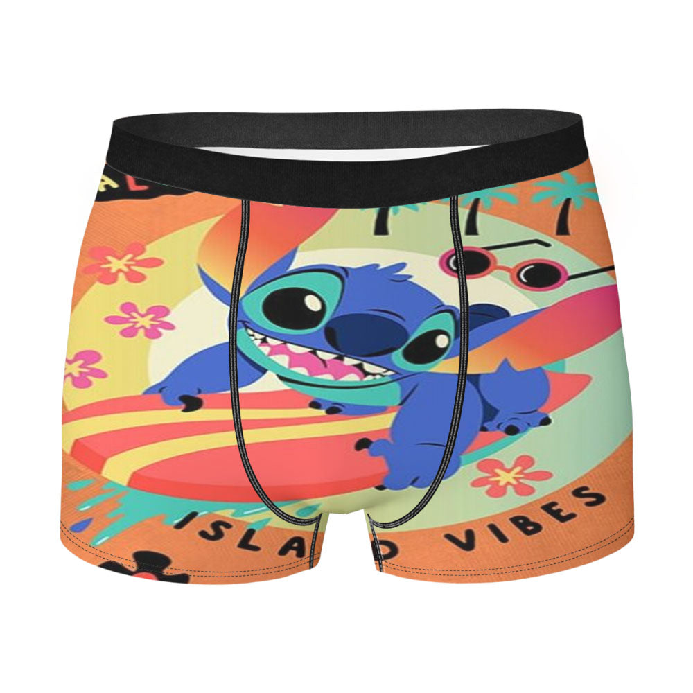 Island Vibes Stitch Men's Boxer Briefs