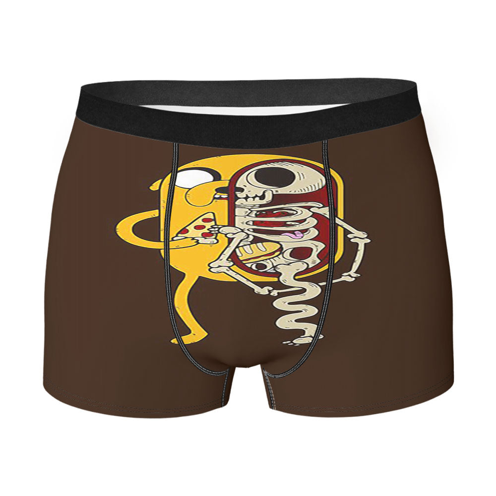 Jake Skeleton Loves Pizza Men's Boxer Briefs