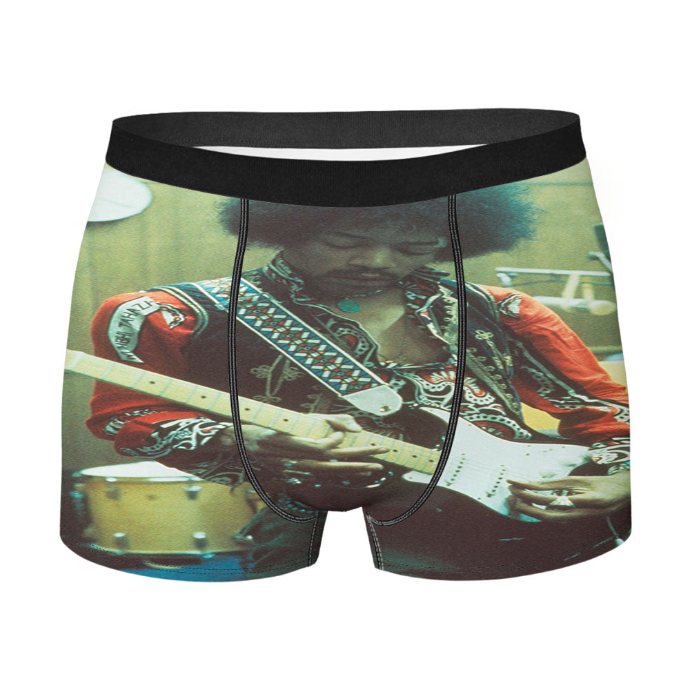 Jimi Hendrix Guitar Playing Men's Boxer Briefs