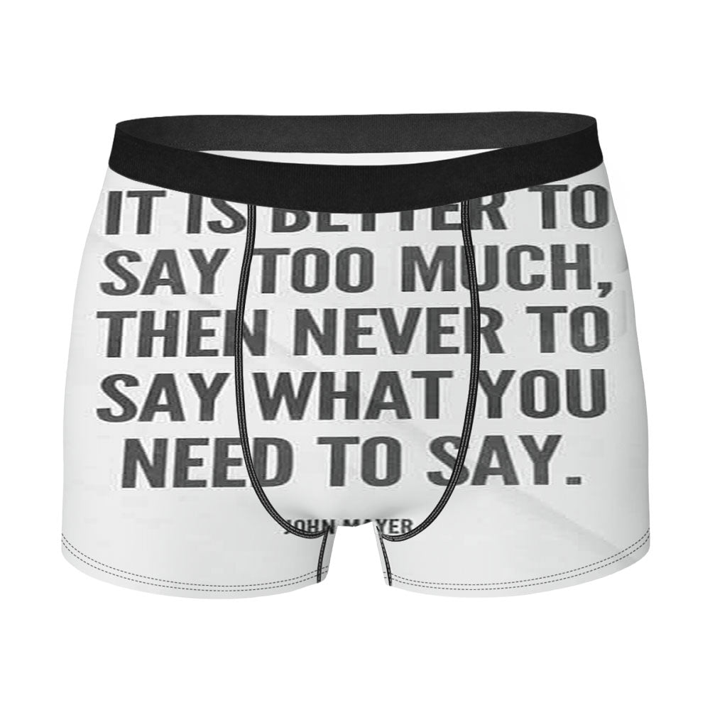 John Mayer Quotes Men's Boxer Briefs