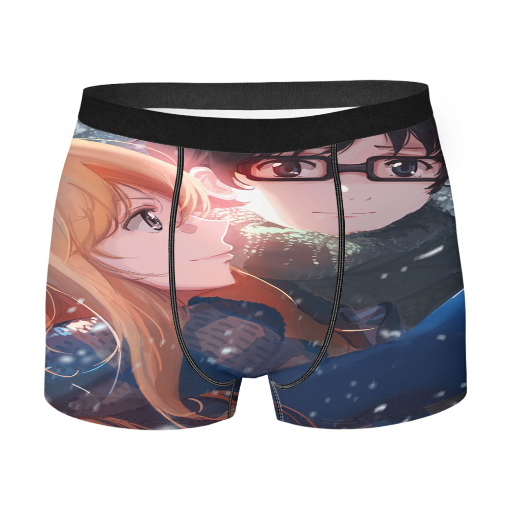 Kaori Miyazono And Kousei Arima Men's Boxer Briefs