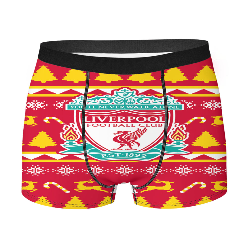 Liverpool Fc Christmas Sweater Men's Boxer Briefs