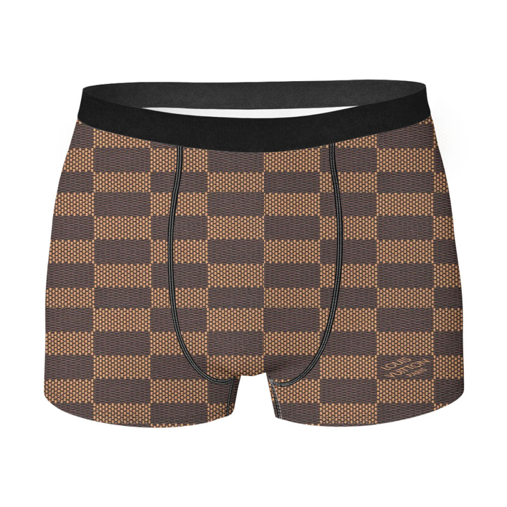 Louis Vuitton Bucket Damier Wallpaper Men's Boxer Briefs