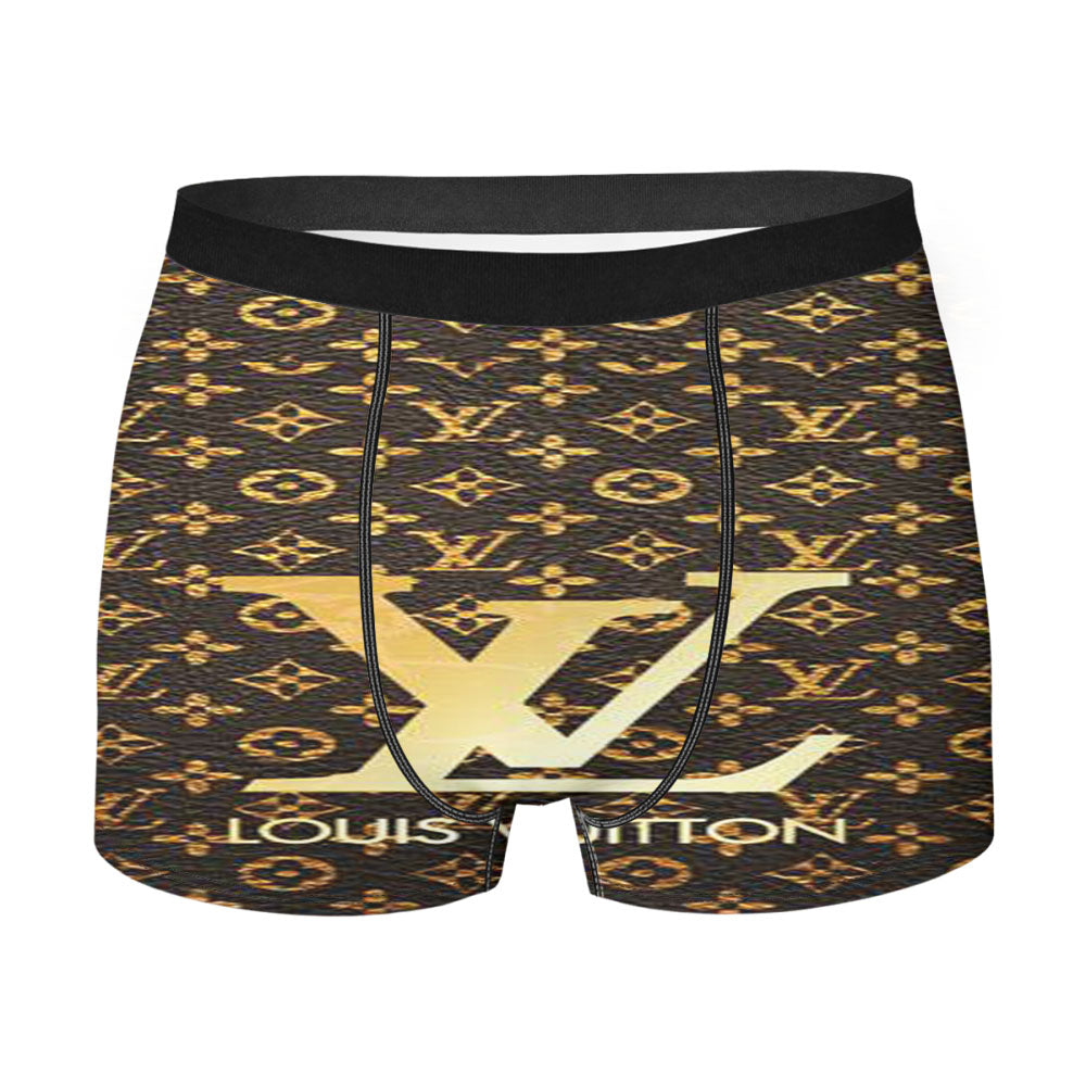 Louis Vuitton Logo Gold Men's Boxer Briefs