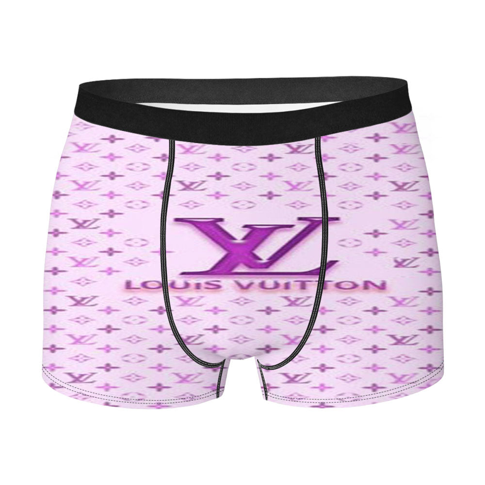 Louis Vuitton Logo Purple Men's Boxer Briefs