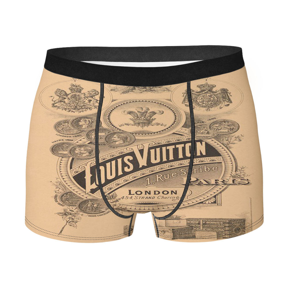 Louis Vuitton London Paris Vintage Retro Men's Boxer Briefs