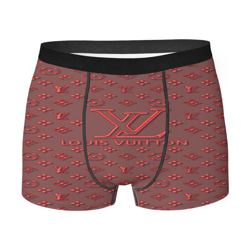Louis Vuitton Maroon Men's Boxer Briefs