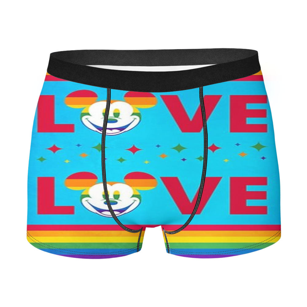 Love Is Love Pride Mickey Men's Boxer Briefs