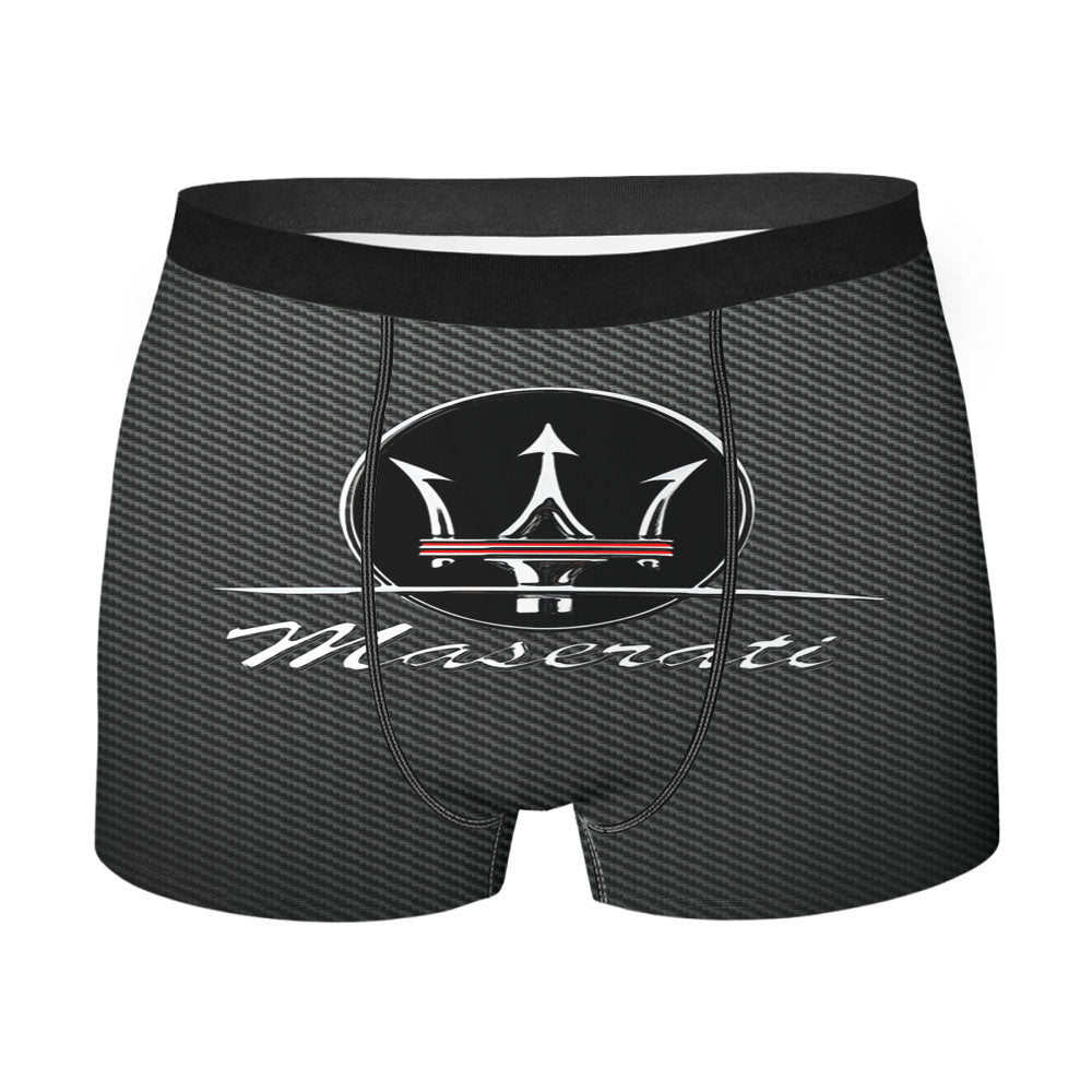Maserati Logo Carbon Fiber Men's Boxer Briefs