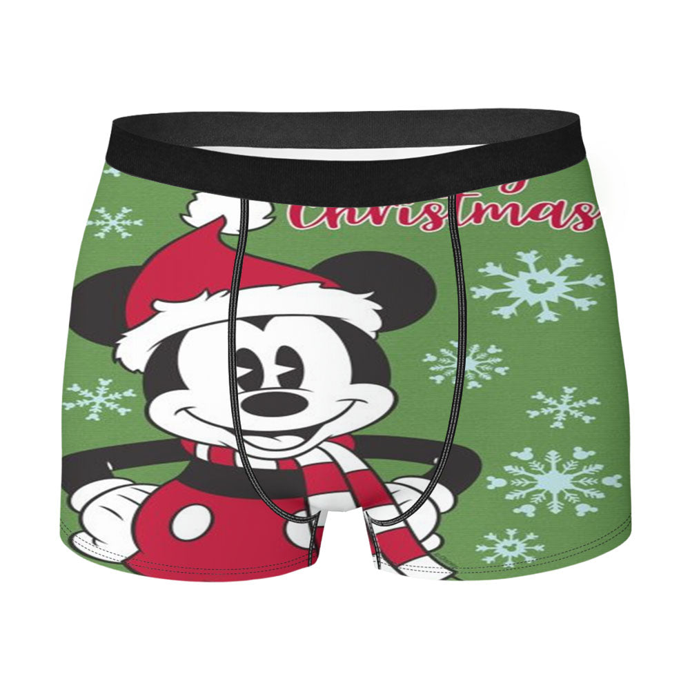 Merry Christmas Mickey Men's Boxer Briefs