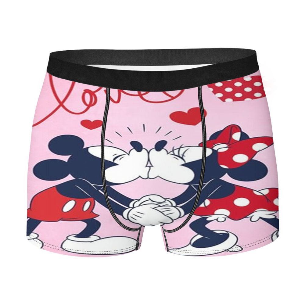 Mickey & Minnie Love Smooch Men's Boxer Briefs