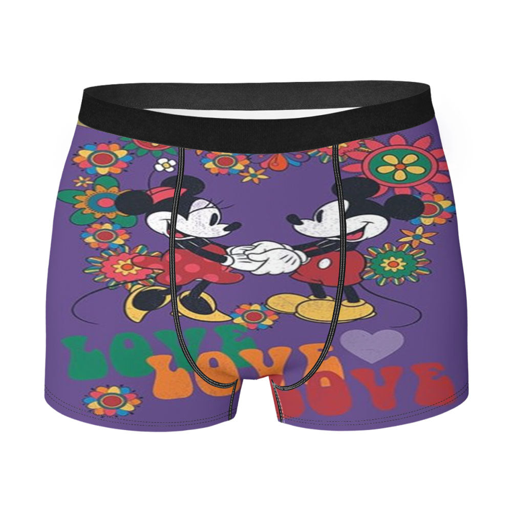 Mickey & Minnie Retro Love Men's Boxer Briefs