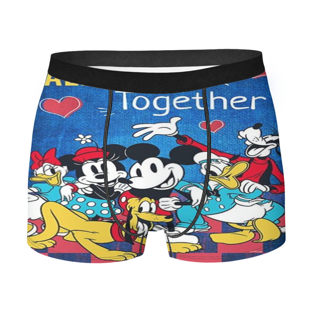 Mickey And Friends Together Men's Boxer Briefs