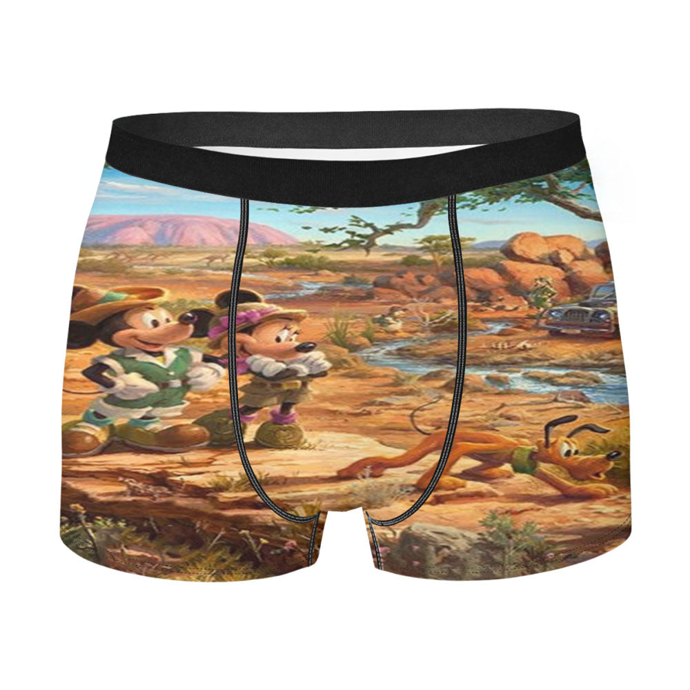 Mickey And Minnie In The Outback Men's Boxer Briefs