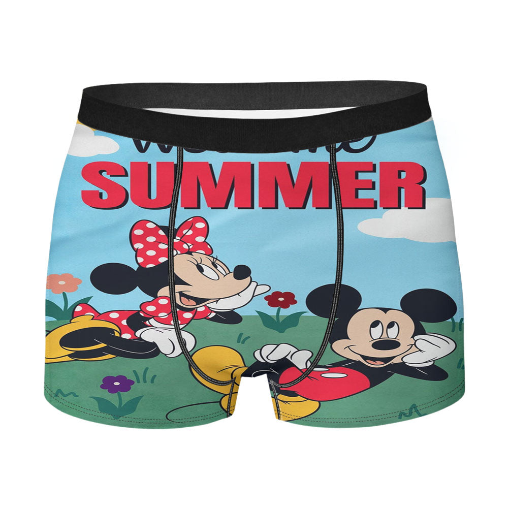 Mickey And Minnie Summer Men's Boxer Briefs