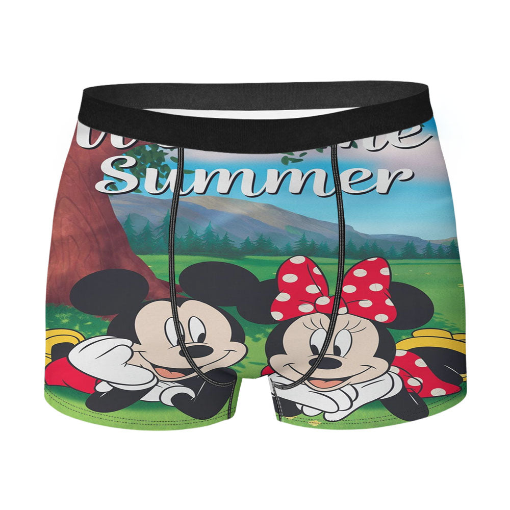 Mickey And Minnie Summer Welcome Men's Boxer Briefs