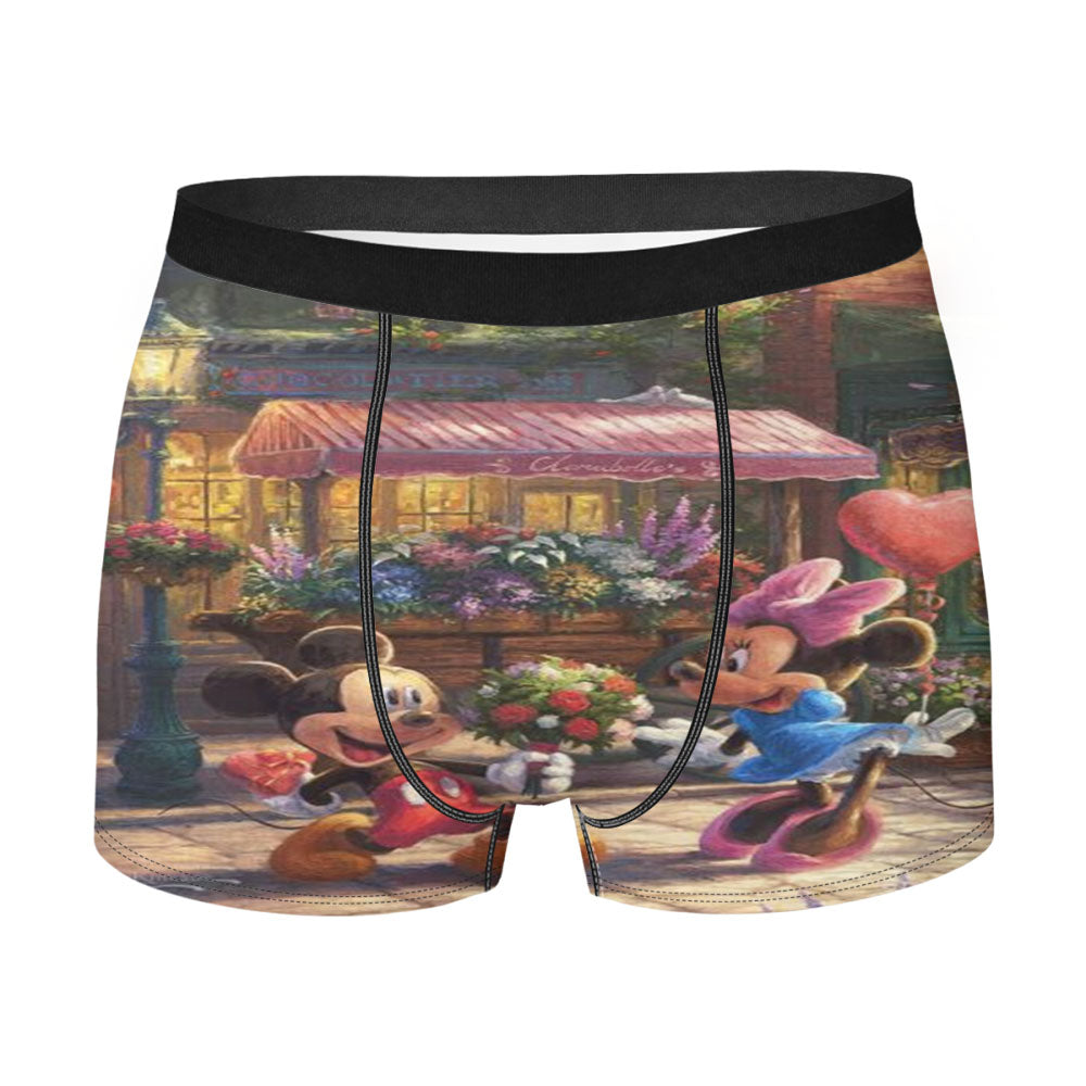 Mickey And Minnie Sweetheart Café Men's Boxer Briefs