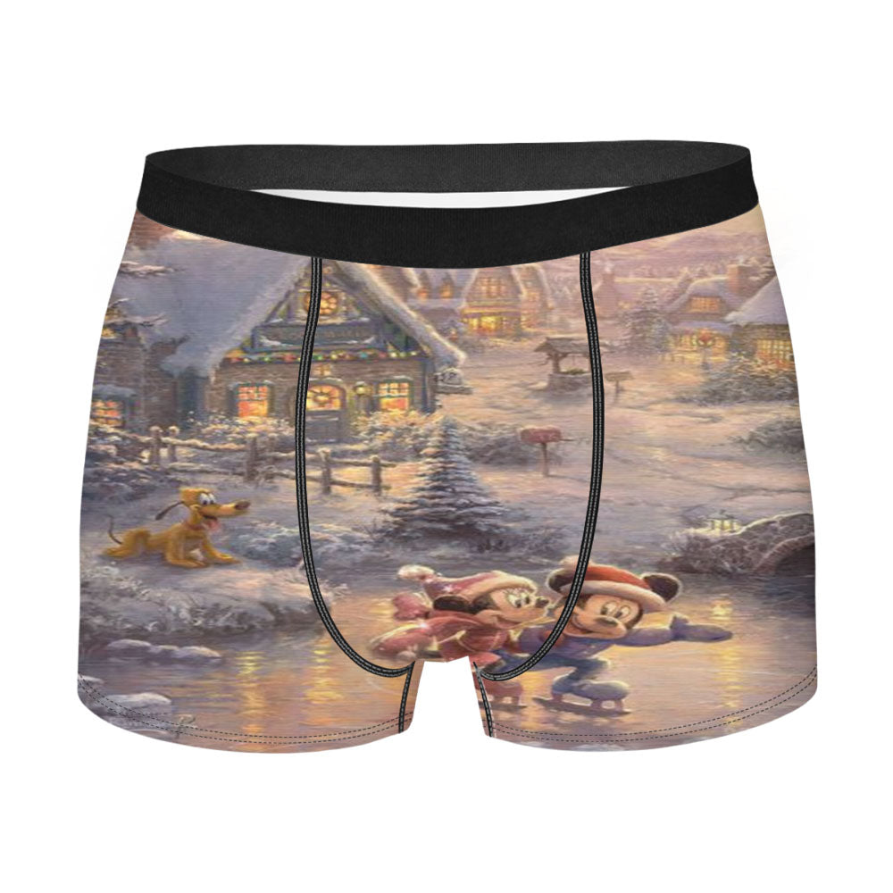 Mickey And Minnie Sweetheart Holiday Men's Boxer Briefs