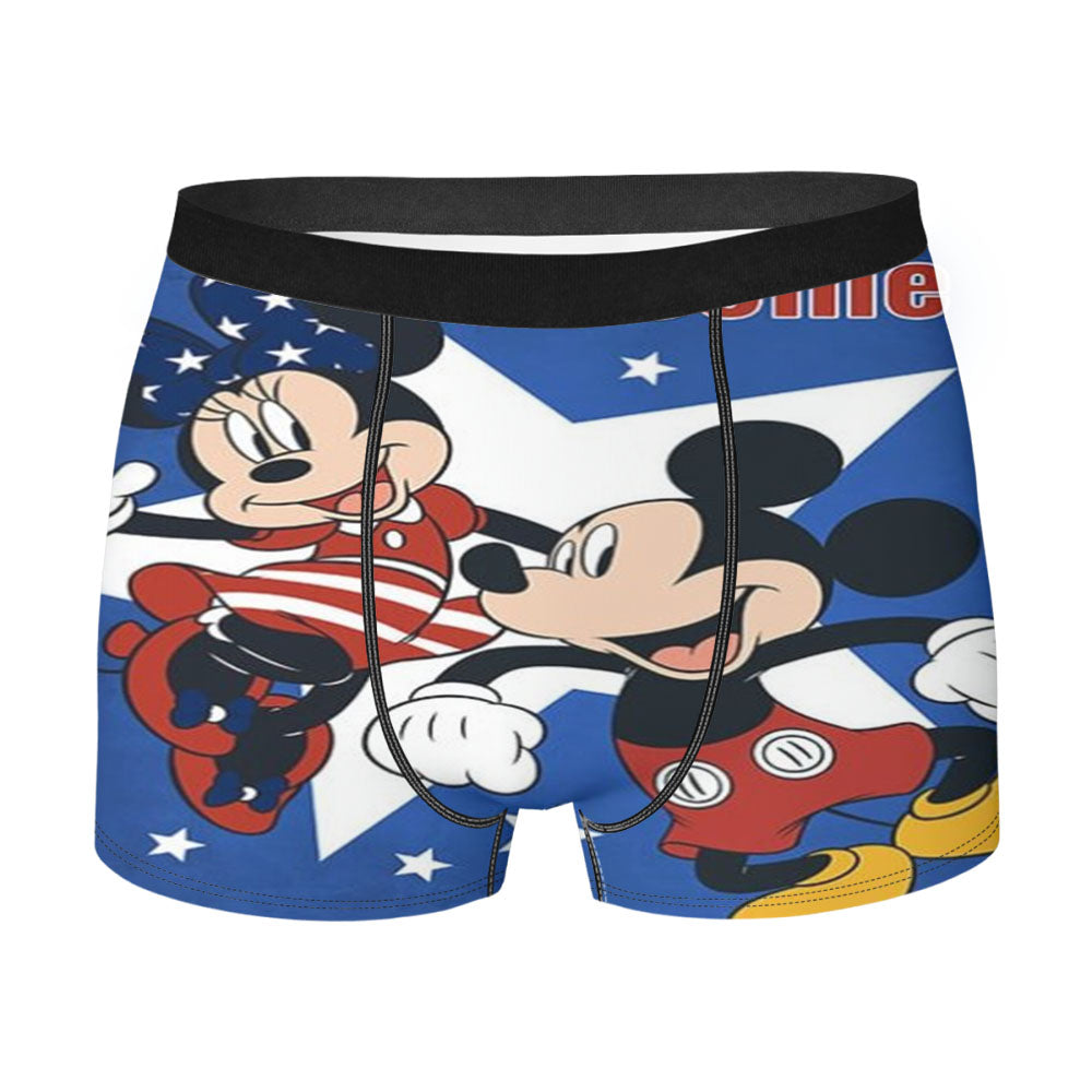 Mickey And Minnie Usa Welcome Men's Boxer Briefs