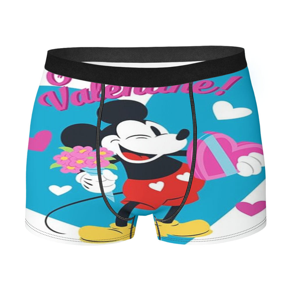 Mickey Flowers And Candy Men's Boxer Briefs