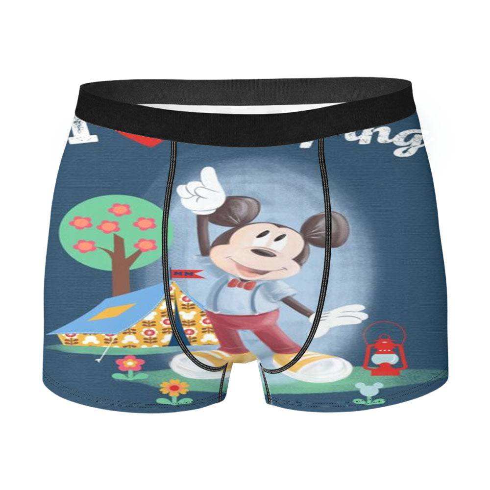 Mickey I Love Camping Men's Boxer Briefs
