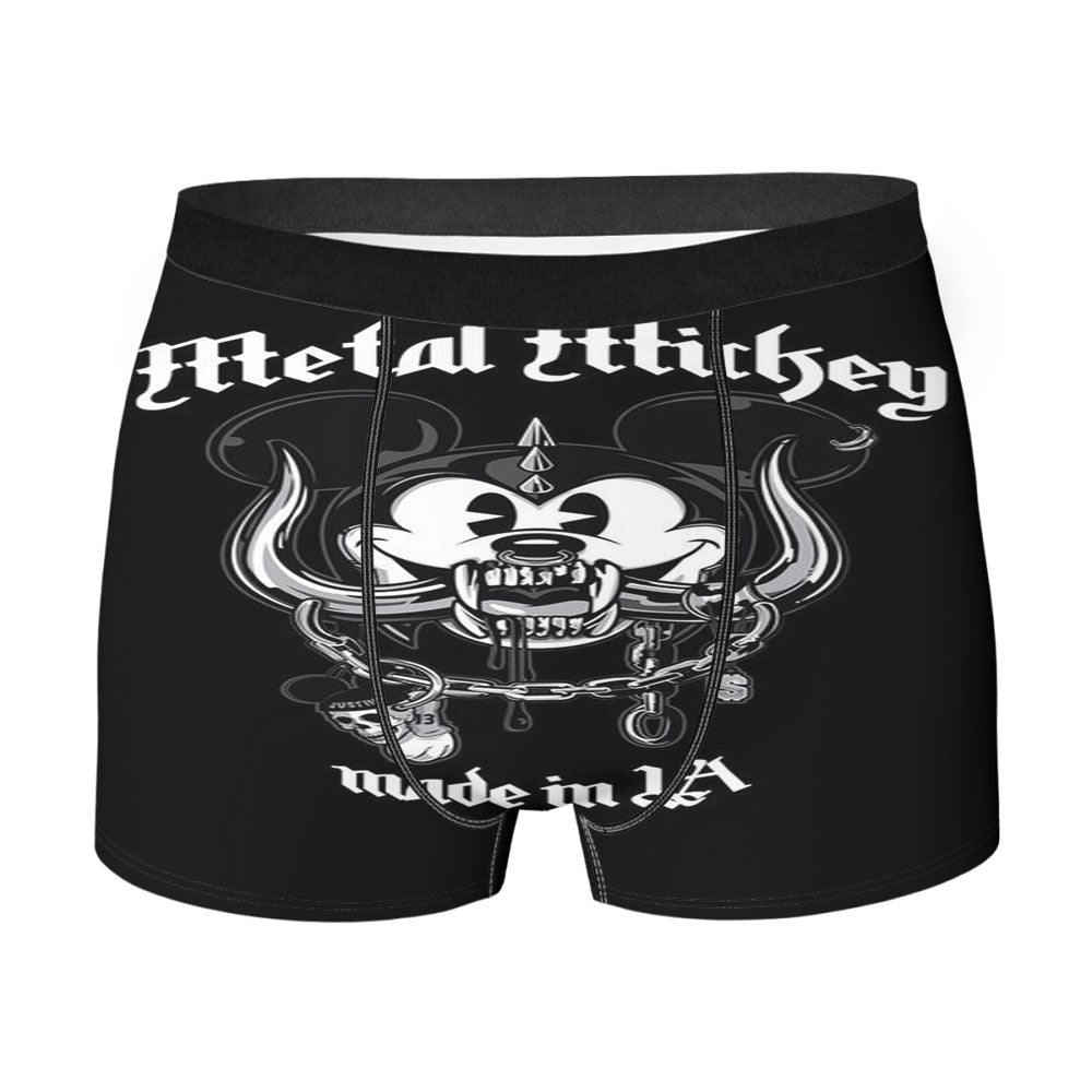 Mickey Motohead Metal Cartoon Men's Boxer Briefs