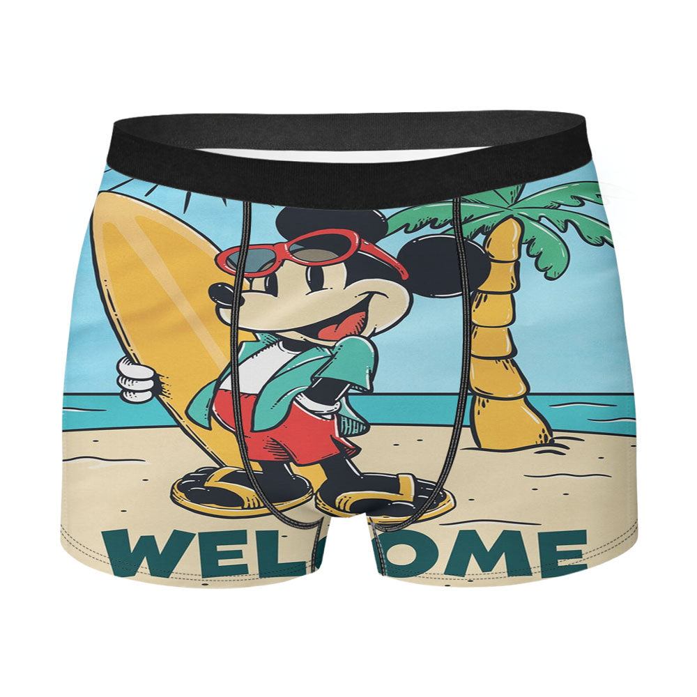 Mickey Mouse Summer Men's Boxer Briefs