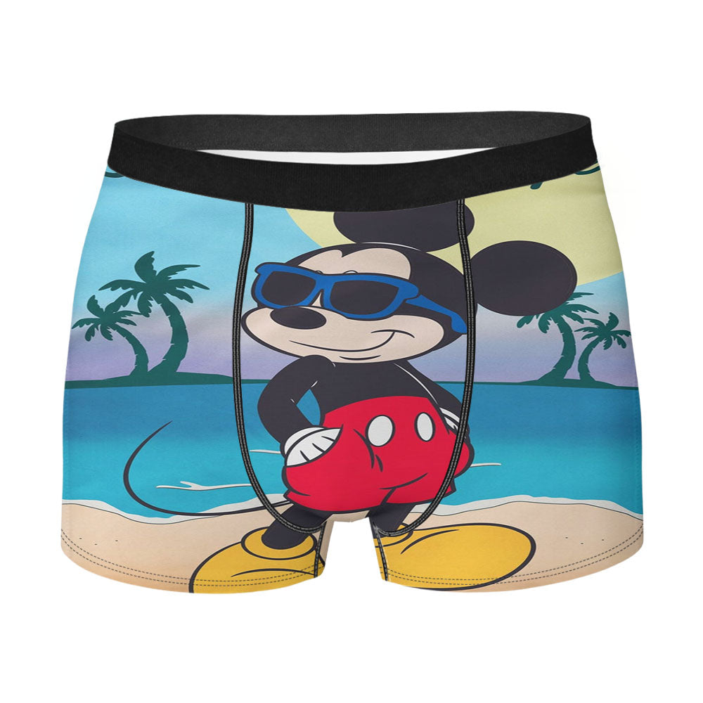 Mickey Mouse Summer Beach Men's Boxer Briefs