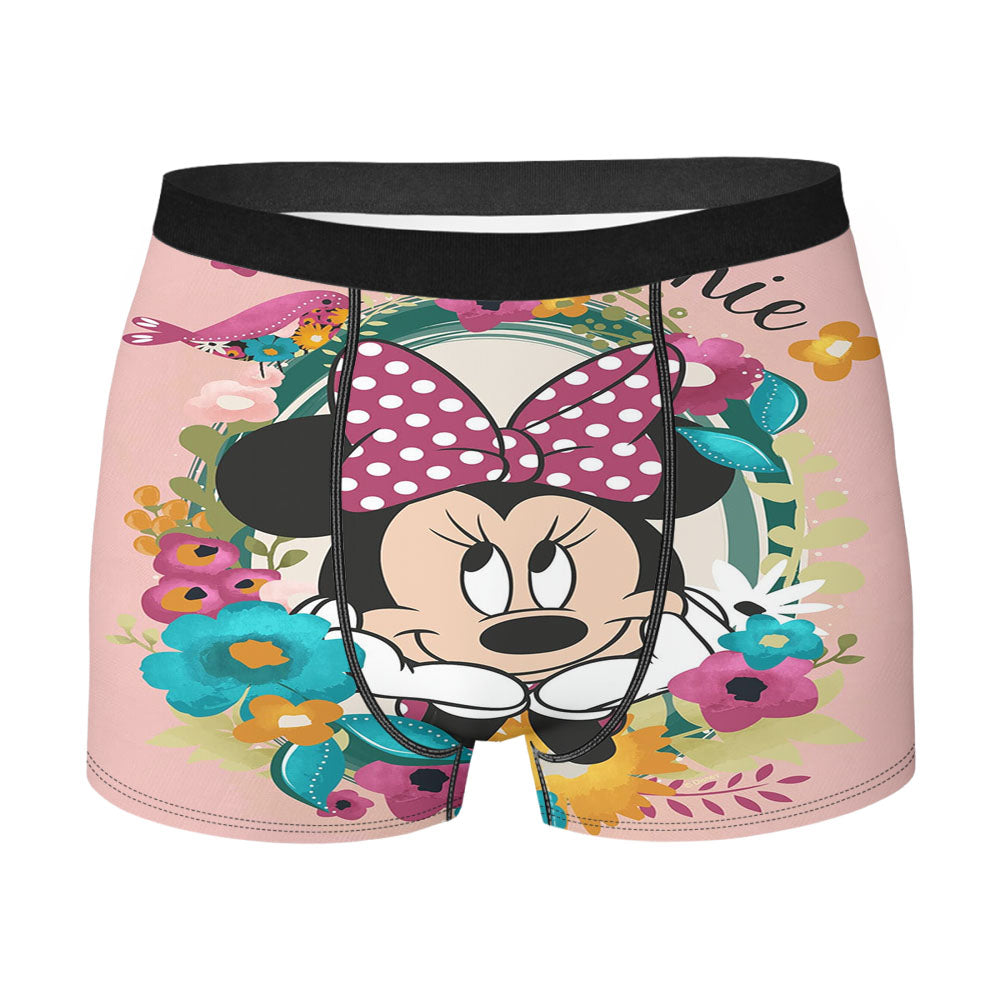 Minnie Flower Wreath Men's Boxer Briefs