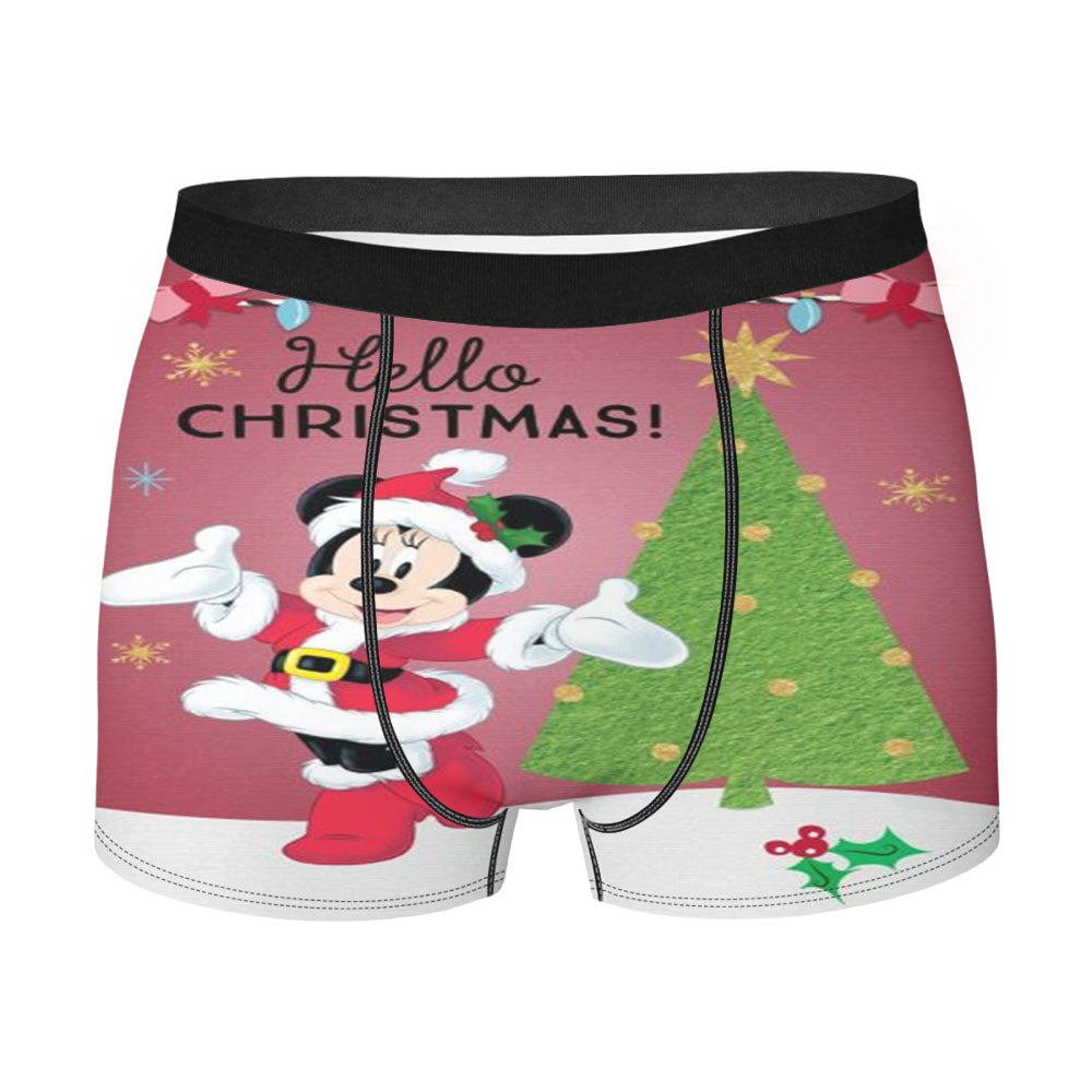 Minnie Hello Christmas Men's Boxer Briefs
