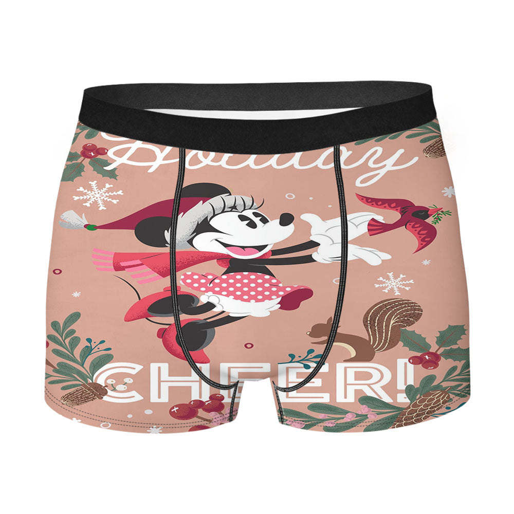 Minnie Mouse Holiday Cheer Men's Boxer Briefs