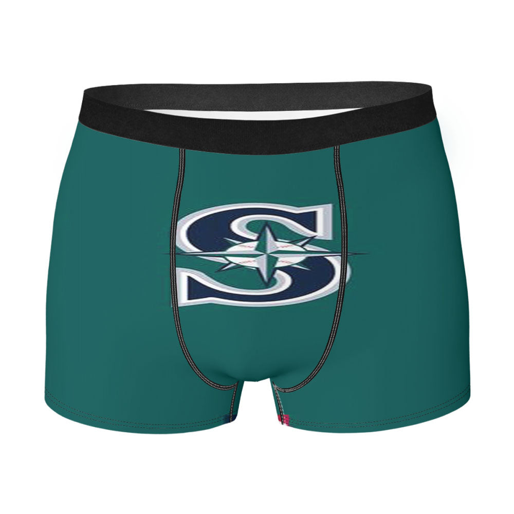 Mlb Seattle Mariners Green Men's Boxer Briefs