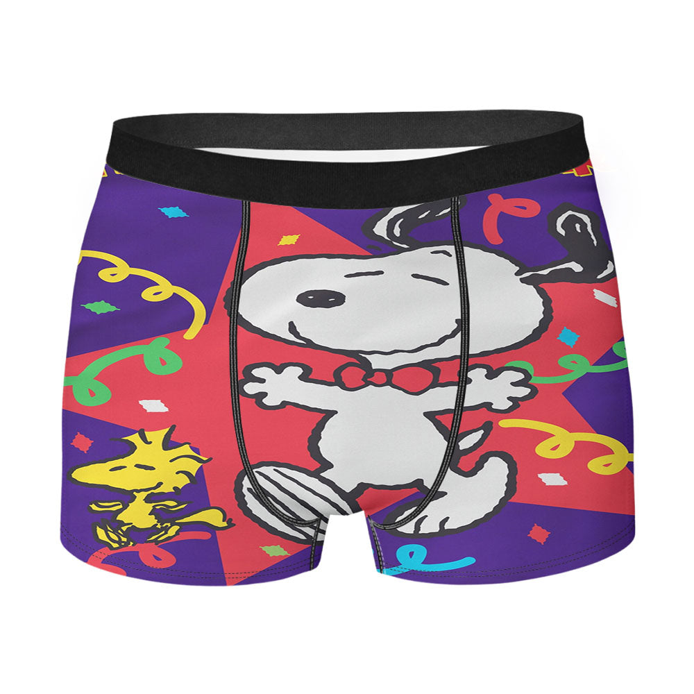 New Years Snoopy Men's Boxer Briefs