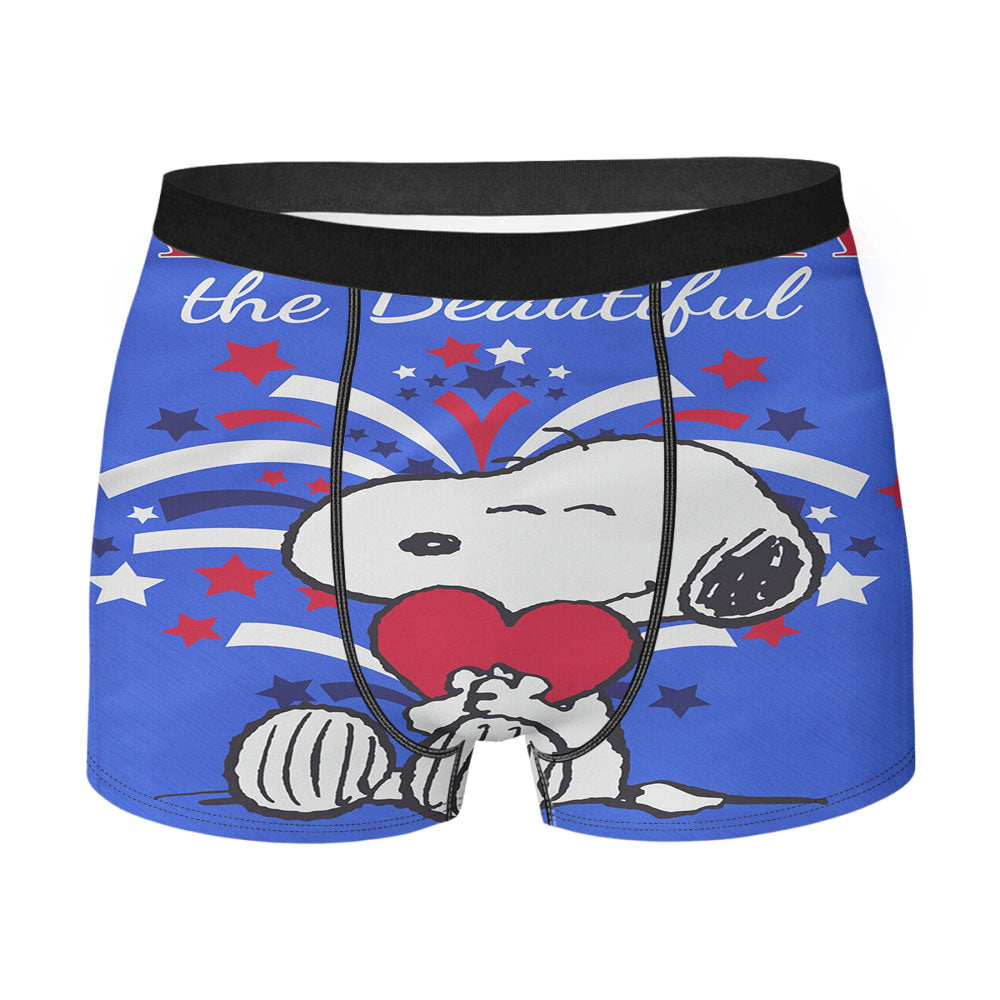 Peanuts America The Beautiful Snoopy Men's Boxer Briefs