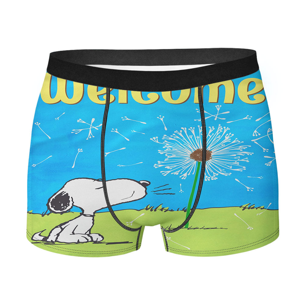 Peanuts Blowing Dandelions Men's Boxer Briefs