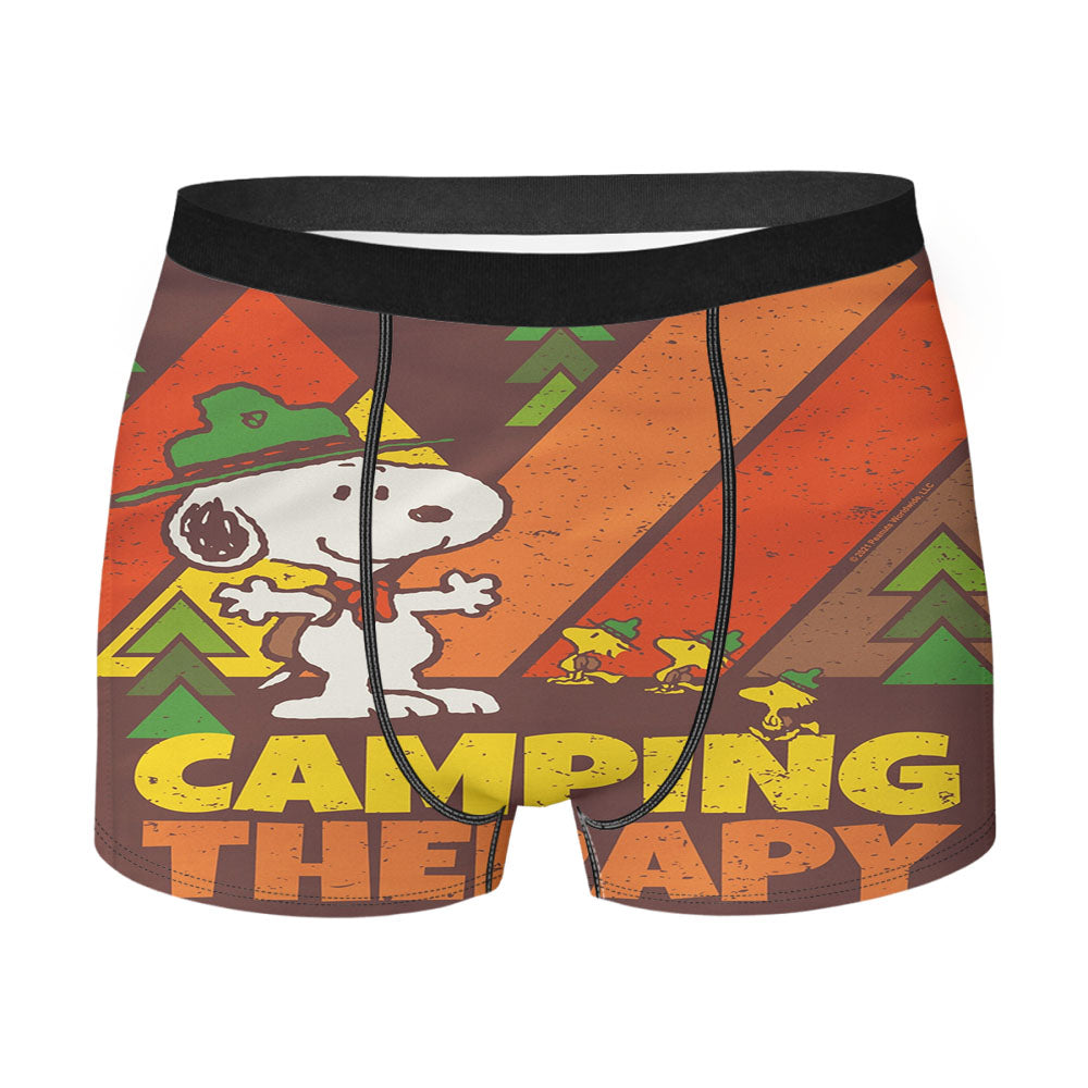 Peanuts Camping Therapy Snoopy Men's Boxer Briefs