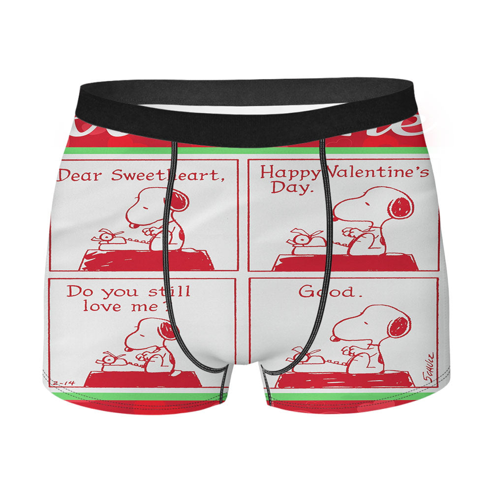 Peanuts Comic Strip Valentine Snoopy Men's Boxer Briefs
