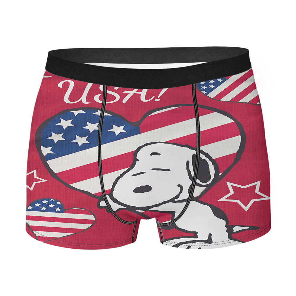 Peanuts I Love The Usa Snoopy Men's Boxer Briefs