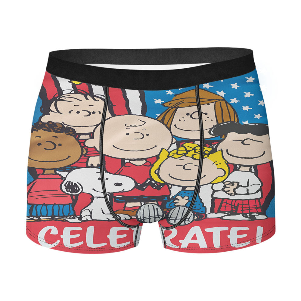 Peanuts Patriotic Celebrate Men's Boxer Briefs