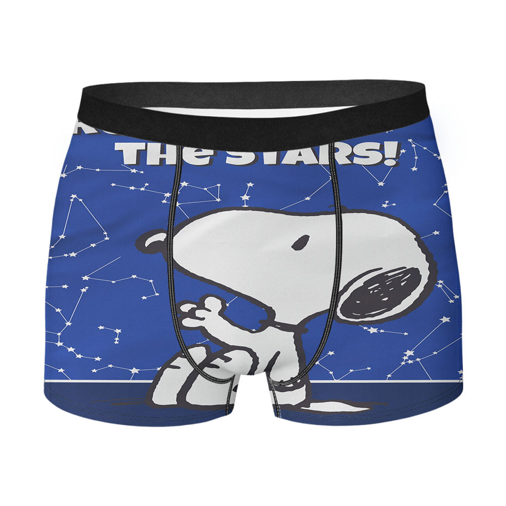 Peanuts Reach For The Stars Snoopy Men's Boxer Briefs