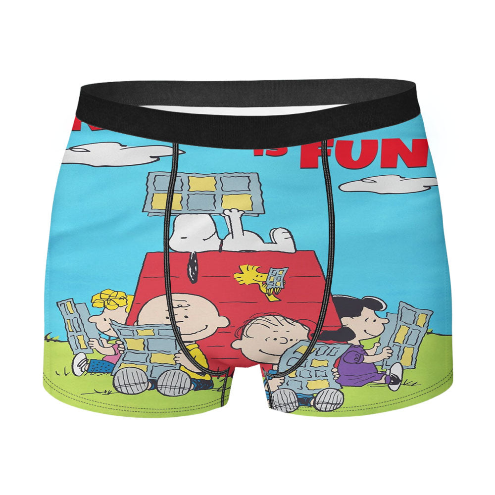 Peanuts Reading Is Fun Men's Boxer Briefs