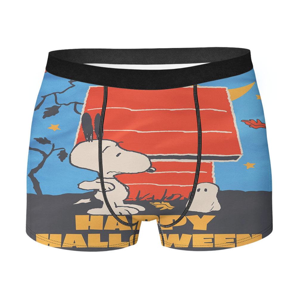 Peanuts Snoopy Ghost Happy Halloween Men's Boxer Briefs